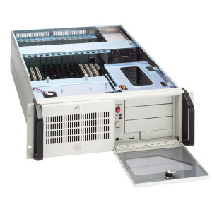 Axiomtek AX6156LE 4U 14-Slot Chassis for Full-size SBC , black, w/o power supply